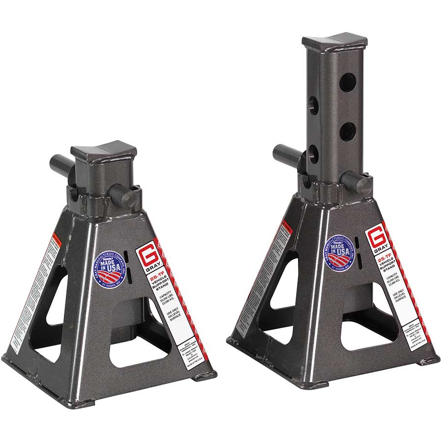 Gray Manufacturing USA 25-TF Vehicle Support Stands, 25 Tons