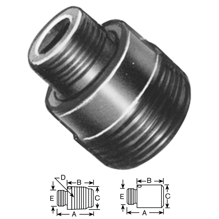 SPX Power Team 202179 Threaded Adapter for Mounting Accessories, 1-13/16" Length, 1-1/16" Width, 10 or 15 Cylinder Tons