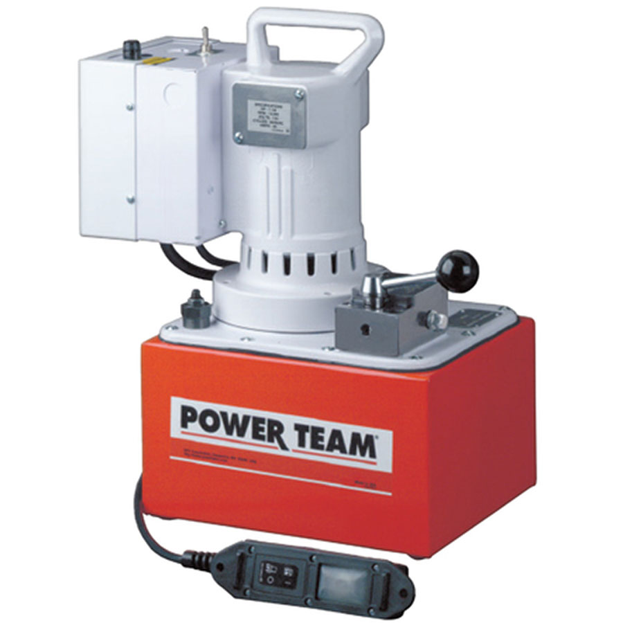 SPX FLOW Power Team PE552S Electric Hydraulic Pump, Single-Acting, 12000 RPM, 700 BAR (10,000 PSI)
