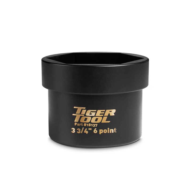 Tiger Tool 18137 3/4" Drive, 3-3/4" 6 Point Axle Nut Socket